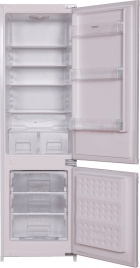 Встраиваемый двухкамерный холодильник Candy CBCH7226AFM No frost, белый