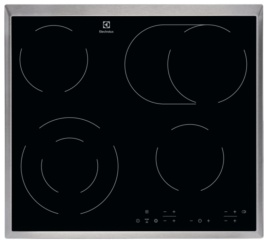 Электрическая варочная панель Electrolux EHF6346XOK 57 см, 4 конфорки стеклокерамика, черный