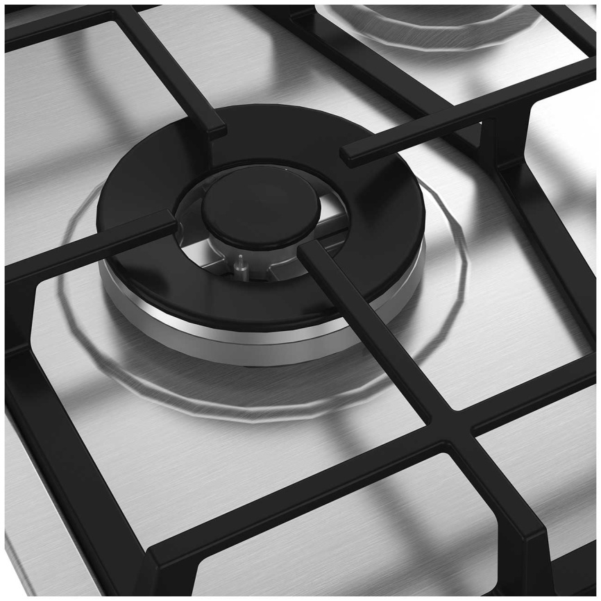Газовая варочная панель Hotpoint HGMT 643 W IX 59 см, 4 конфорки электроподжиг газконтроль, серебристый фото 4