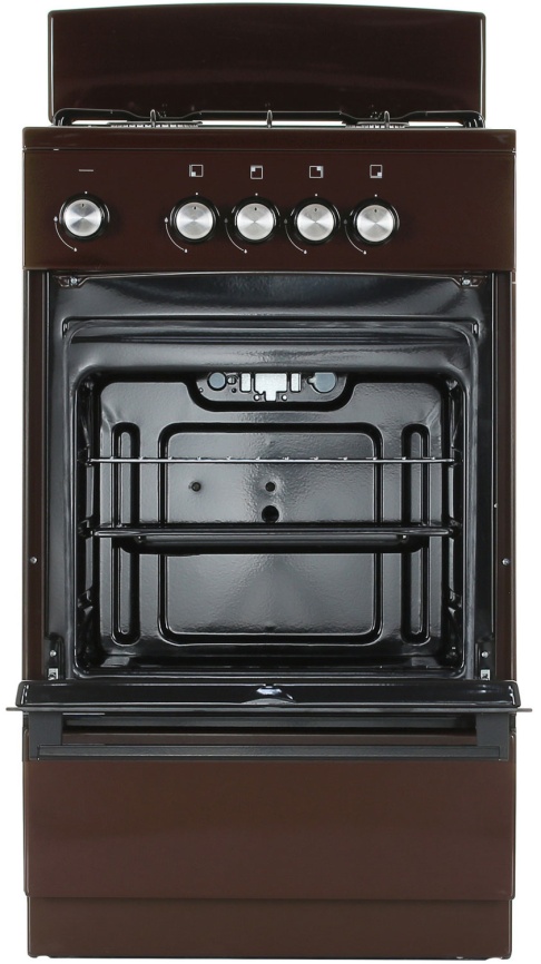 Газовая плита De luxe 5040.48г (щ)-014 50 см, 43 л, 4 конфорки, коричневый фото 7