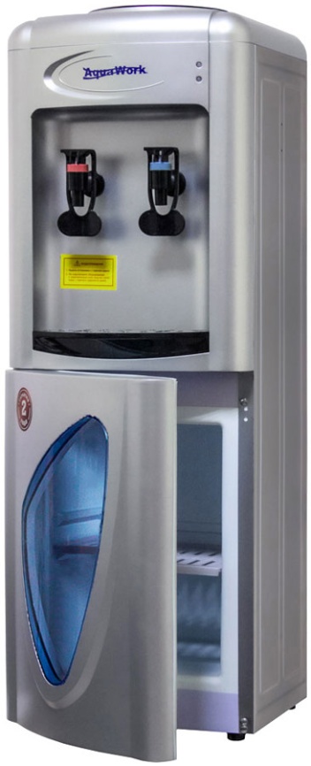 Кулер напольный  Aqua Work AW 0.7LDR (серебро), эл.охл, шкаф, нажим кружкой фото 2