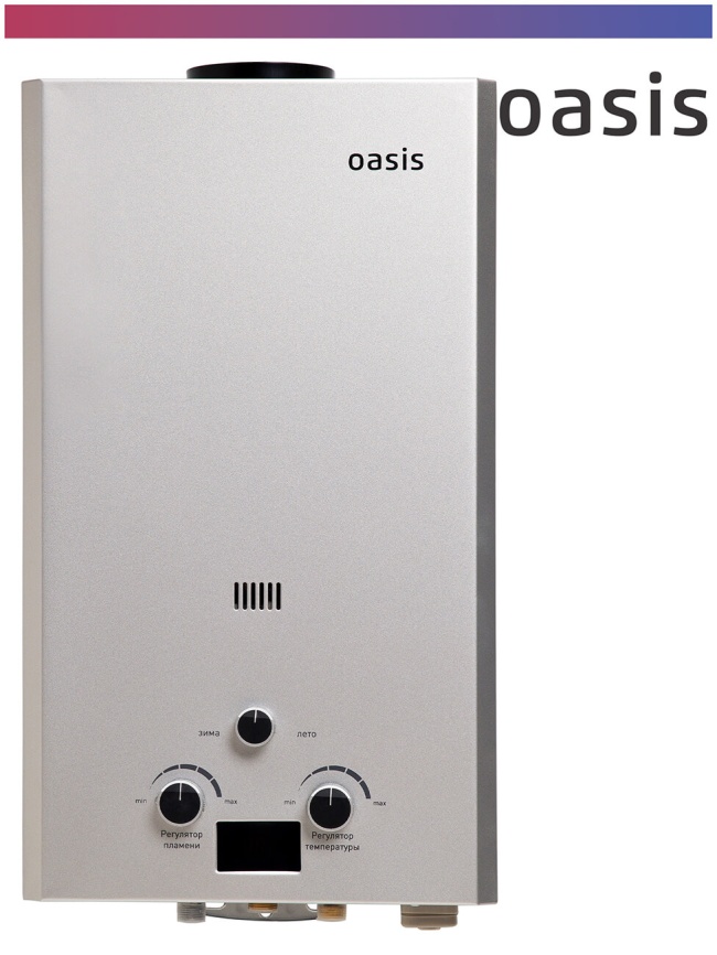 Газовый водонагреватель Oasis OR-24 S стальной фото 1
