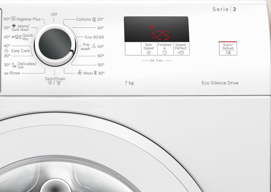 Стиральная машина Bosch WGE02200BY 7 кг, белый фото 2