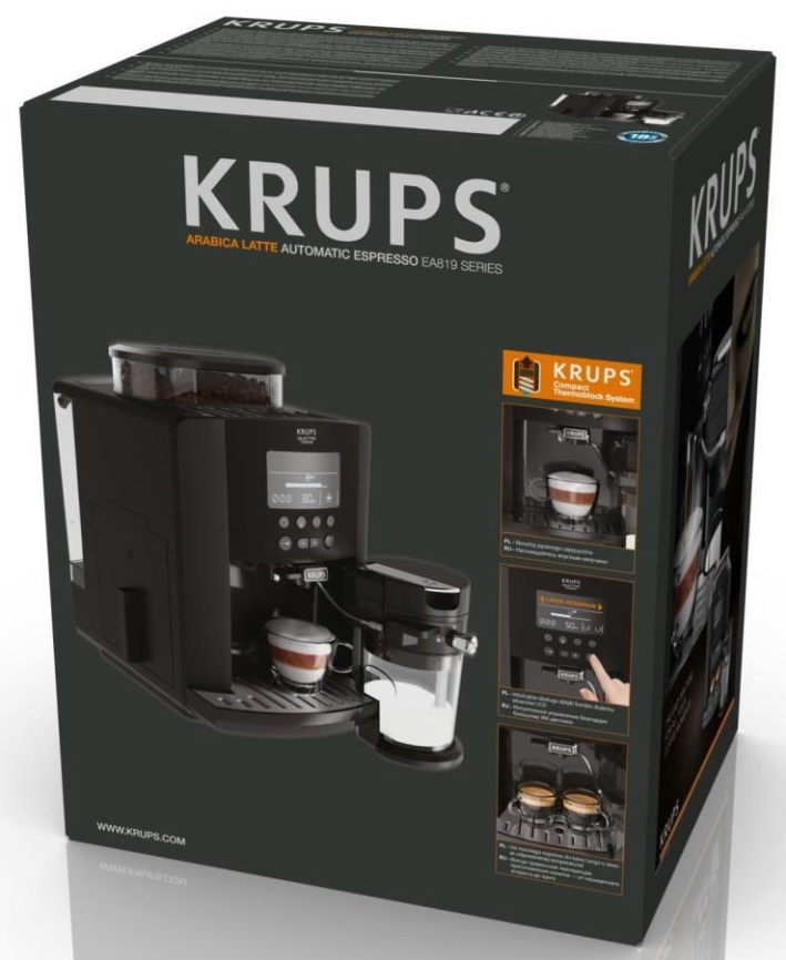 Кофемашина автоматическая Krups Arabica EA819E10 черный фото 10
