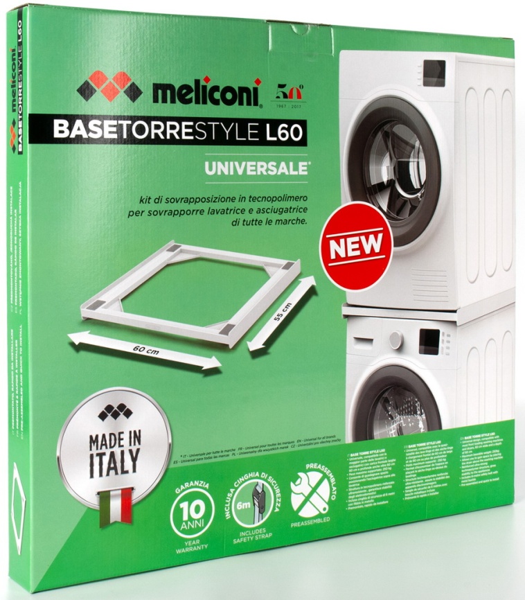 Соединительный элемент Meliconi Torre Style L60, для установки сушильной машины на стиральную (656115) фото 2