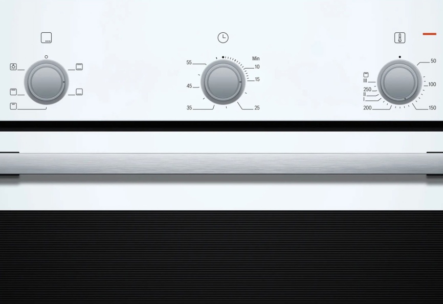 Электрический духовой шкаф Bosch HBF011BV1T 59 см, 71 л гриль конвекция, белый фото 2