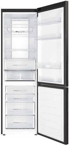 Двухкамерный холодильник Haier C4F740CBXGU1 No frost, черный фото 2