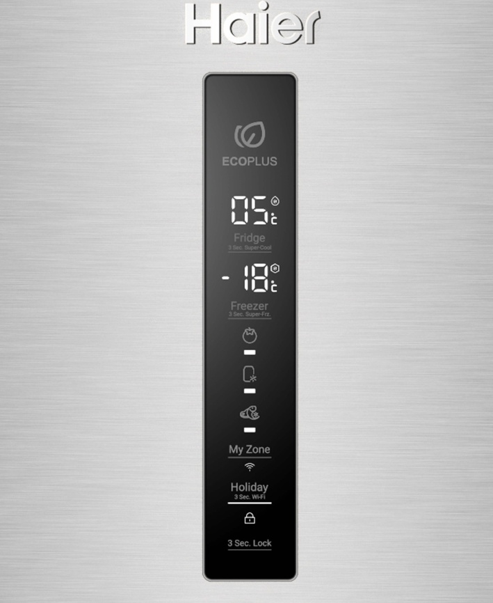 Двухкамерный холодильник Haier C4F640CXU1 No frost, серебристый фото 7
