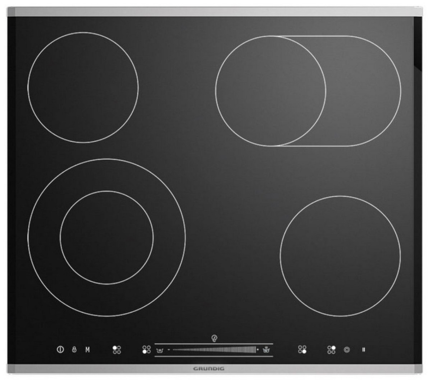 Электрическая варочная панель Grundig GIEV 624430 X 58 см, 4 конфорки стеклокерамика, черный фото 1