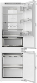 Встраиваемый двухкамерный холодильник Haier BCF5261WRU No frost, белый
