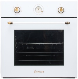 Электрический духовой шкаф De luxe 6006.05эшв-153 59 см, 64 л гриль конвекция, белый