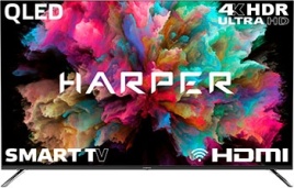 Телевизор Harper 55Q850TS, 3840х2160, 4К, Smart TV, серебристый