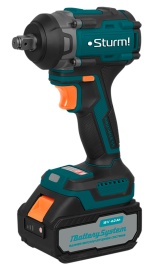 Гайковерт ударный Sturm! бесщёточный, 18 В, 1 BatterySystem 500 Нм 1/2, 3 скорости, 1x4.0 Ач, кейс (CD20500BL)