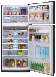 Двухкамерный холодильник Sharp SJ-XP 59 PGBK No frost, черный