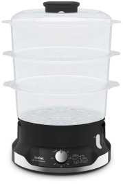 Пароварка Tefal Ultracompact Steam Cooker VC204810, 800 Вт, черный