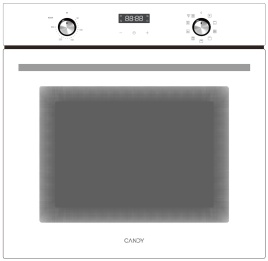 Электрический духовой шкаф Candy COXP08LTSW 59 см, 78 л гриль конвекция, белый