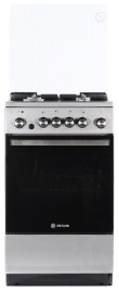 Комбинированная плита De luxe 5040.41гэ(кр) ЧР-010 50 см, 46 л, 4 конфорки, серебристый, черный