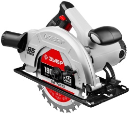 Дисковая (циркулярная) пила Зубр 90°-65 мм, диск 190 мм, 1600 Вт