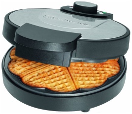 Вафельница Clatronic WA 3492 schwarz inox, 1000 Вт, антипригарное покрытие