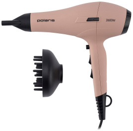 Фен Polaris PHD 2600ACi Salon Hair, диффузор, 2600 Вт, розовый пепел