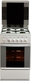 Газовая плита Flama FG 2424 W 50 см, 50 л, 4 конфорки, белый