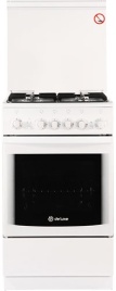 Газовая плита De luxe 5040.33 г 50 см, 43 л, 4 конфорки, белый