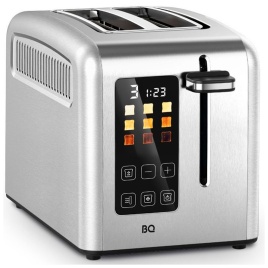 Тостер BQ T2002, cтальной/черный