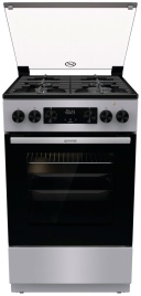 Комбинированная плита Gorenje GK5C41SF 50 см, 70 л, 4 конфорки, серый