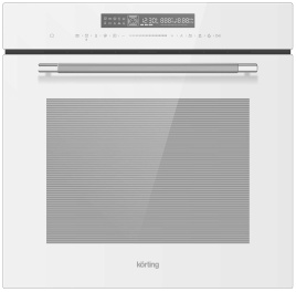 Электрический духовой шкаф Korting OKB 1360 CSGW MW 59 см, 72 л гриль конвекция, белый