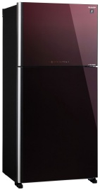Двухкамерный холодильник Sharp SJXG60PGRD No frost, бордовый