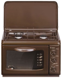 Настольная плита Gefest ПГ 100 (K 19) 55 см, 2 конфорки, коричневый