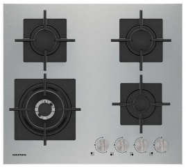 Газовая варочная панель Grundig GIGF 6234120 X 58 см, 4 конфорки электроподжиг газконтроль, серебристый