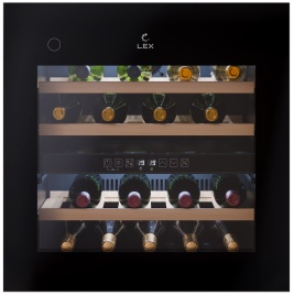 Встраиваемый винный шкаф LEX LWD6036BL dual zone PP