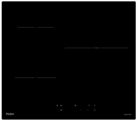 Электрическая варочная панель Haier HHK-Y63WTB 59 см, 3 конфорки стеклокерамика, черный