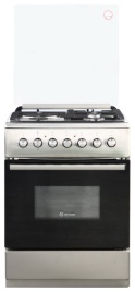 Комбинированная плита De luxe 606031.00гэ-005(кр) 60 см, 64 л, 4 конфорки, серебристый