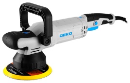 Шлифмашина полировальная орбитальная сетевая Deko P1700-D PRO, 150 мм, 1700 Вт, черно-синий