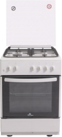Газовая плита De luxe 606040.24г 001 (кр) 60 см, 64 л, 4 конфорки, белый