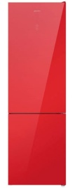 Двухкамерный холодильник Maunfeld MFF200NFR Inverter No frost, красный