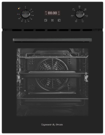 Электрический духовой шкаф Zigmund & Shtain E 145 B 45 см, 50 л, гриль и конвекция, черный