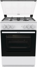 Комбинированная плита Gorenje GK6A20WF 60 см, 65 л, 4 конфорки, белый