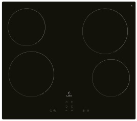 Электрическая варочная панель LEX EVH 640B BL 59 см, 4 конфорки стеклокерамика, черный