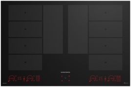 Электрическая варочная панель Grundig GIEI 838980 INH 77 см, 10 конфорок стеклокерамика, черный