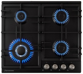 Газовая варочная панель Schaub Lorenz SLK GS6511 58 см, 4 конфорки электроподжиг, черный