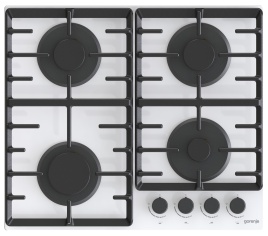 Газовая варочная панель Gorenje GT642AXW 60 см, 4 конфорки электроподжиг газконтроль, белый