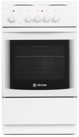 Электроплита De luxe 5004.13э кр 50 см, 4 конфорки, белый