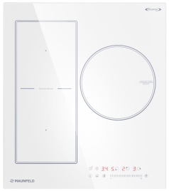 Электрическая варочная панель Maunfeld CVI453SBWH Inverter 45 см, 3 конфорки стеклокерамика, белый