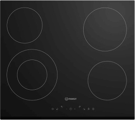 Электрическая варочная панель Indesit IRT 260 B 58 см, 4 конфорки закаленное стекло, черный