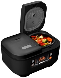 Мультиварка Garlyn MR-Duo 5, две чаши, электронное управление, черный