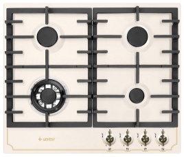 Газовая варочная панель Gefest ПВГ 1214-01 К55 60 см, 4 конфорки электроподжиг газконтроль, кремовый