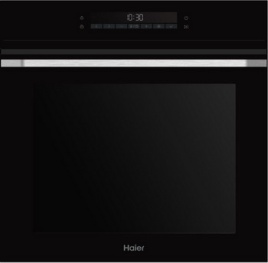 Электрический духовой шкаф Haier HOQ-P16AS5GB 59 см, 72 л, гриль и конвекция, черное стекло